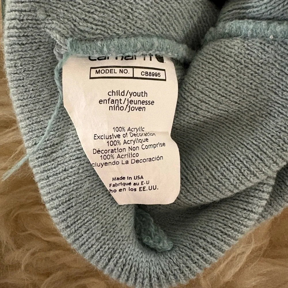 Carhartt Kids Sage Green Knit Beanie